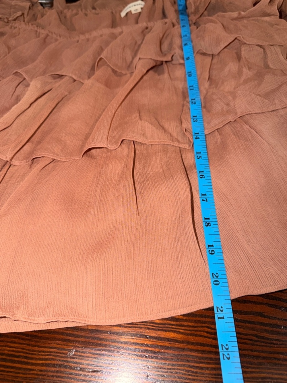 Lucky brand off-Shoulder Tiered Ruffle Blouse in Dusty Rose size 2X - Picture 7 of 10